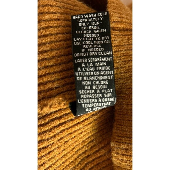 7 For all Mankind Women's Button Acrylic Blend Burnt Orange Cardigan Sweater SzM - Picture 5 of 8